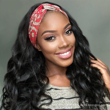 Loose body Headband Wig Human Hair Deep body Wave non lace wig 180% Density Human Hair Wig